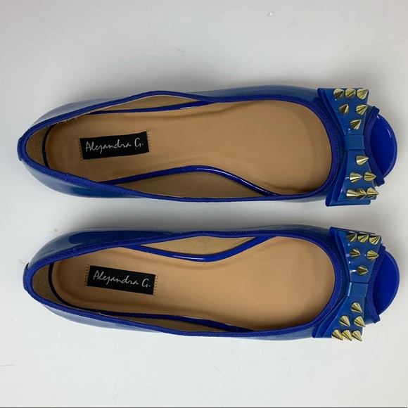 4/$25  Alejandra G. peep toe studded flats. - Picture 4 of 13